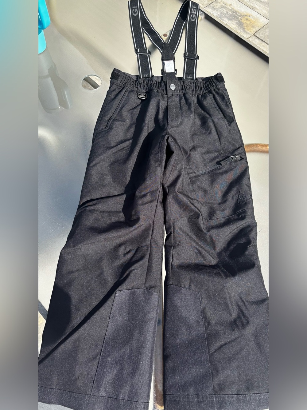 Gerry Black Kids Snow Overalls with Adjustable Suspenders